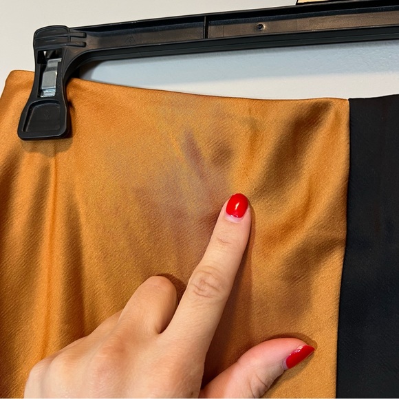 Significant Other Two Tone Colorblock Skirt Gold Black Maxi 6 Anthropologie - Picture 6 of 13